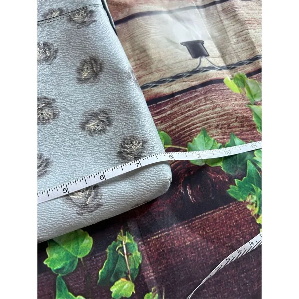 NWT Coach Crossbody Kitt Rose Print Blue - Picture 2 of 8